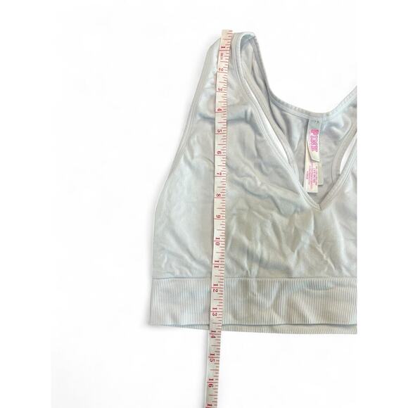 Victoria Secret Pink Sports Bra No Padding White Razer Back XXL - Picture 6 of 6